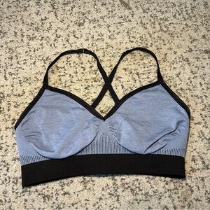 Lululemon Athletica Blue & Black Seamless Sports Bra Size XS